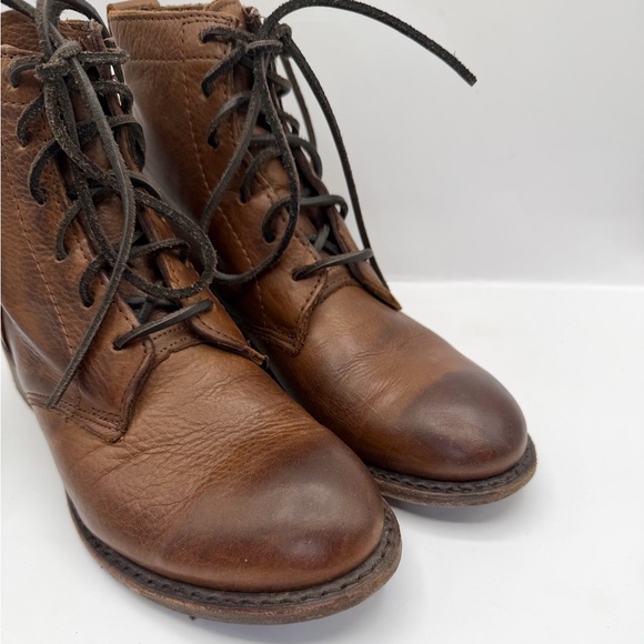 Vintage Shoe Company Lilly Leather High Top Boots Style VS2302 in brown Size 7 - Picture 4 of 11
